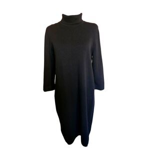 J.Jill Black Turtleneck Sweater Dress Size S